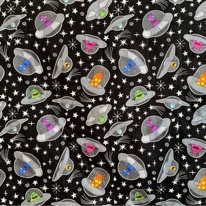 Kids multicoloured space blanket/quilt.